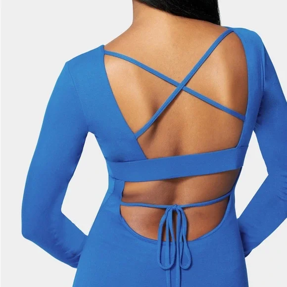 Bebe Dresses | Nwt Bebe Open Back Ankle Dress | Color: Blue | Size: S | Sweetiepie12's Closet